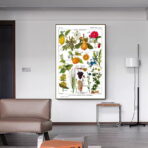 vintage pflanzenplakat
