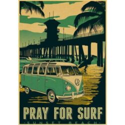 poster beten fur surfen