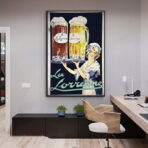 vintage alkohol werbeplakat
