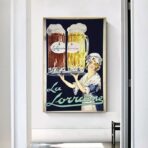 vintage alkohol werbeplakat