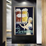 vintage alkohol werbeplakat