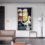 vintage alkohol werbeplakat