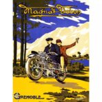 vintage motorrad werbeplakat