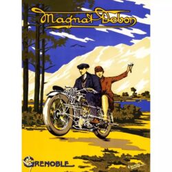 vintage motorrad werbeplakat