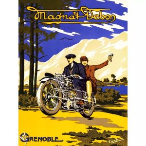 vintage motorrad werbeplakat