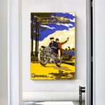 vintage motorrad werbeplakat