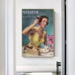 vintage frau werbeplakat