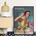 vintage frau werbeplakat