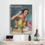 vintage frau werbeplakat