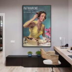 vintage frau werbeplakat
