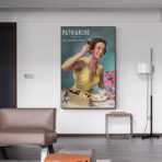 vintage frau werbeplakat