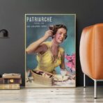 vintage frau werbeplakat