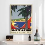 retro poster saint maxime 1