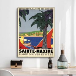 retro poster saint maxime 1
