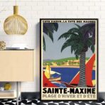 retro poster saint maxime 1