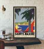 retro poster saint maxime 1