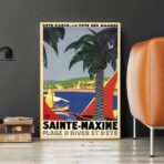 retro poster saint maxime 1