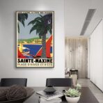 retro poster saint maxime 1