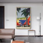 retro poster saint maxime 1