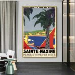 retro poster saint maxime 1
