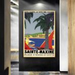 retro poster saint maxime 1