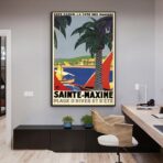 retro poster saint maxime 1