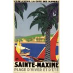 retro poster saint maxime 1