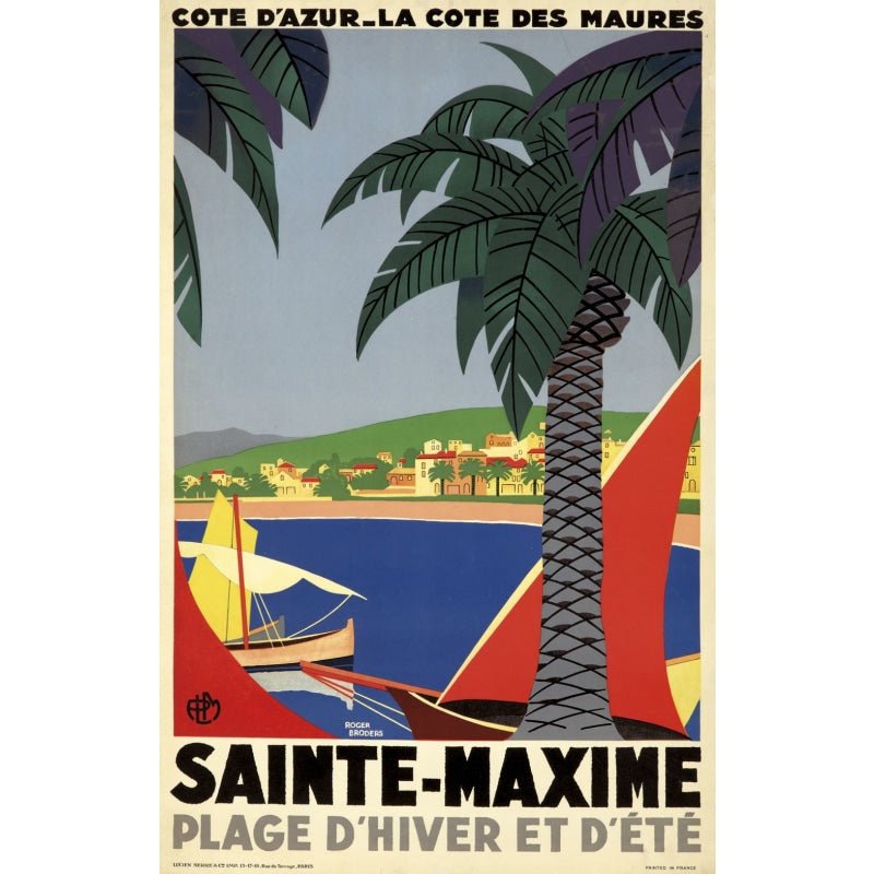 retro poster saint maxime 1 retro poster saint maxime 1
