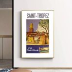 poster saint tropez vintage 1