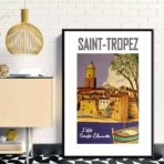poster saint tropez vintage 1