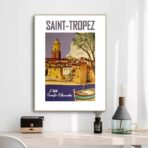 poster saint tropez vintage 1