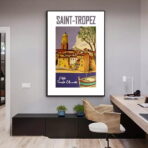 poster saint tropez vintage 1