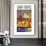poster saint tropez vintage 1