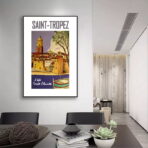 poster saint tropez vintage 1
