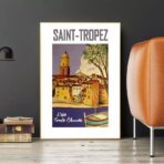 poster saint tropez vintage 1