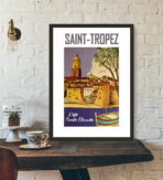 poster saint tropez vintage 1