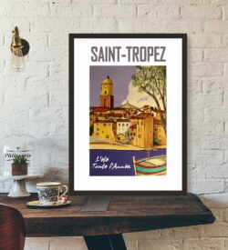 poster saint tropez vintage 1