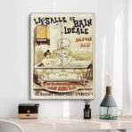 vintage badezimmer poster