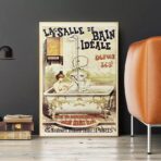 vintage badezimmer poster
