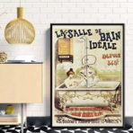 vintage badezimmer poster