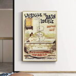 vintage badezimmer poster