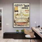 vintage badezimmer poster