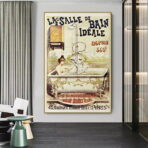 vintage badezimmer poster