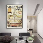 vintage badezimmer poster