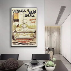 vintage badezimmer poster