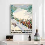 vintage poster br wintersport saint pierre de chartreuse