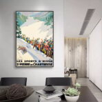 vintage poster br wintersport saint pierre de chartreuse
