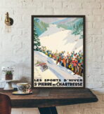 vintage poster br wintersport saint pierre de chartreuse