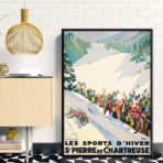 vintage poster br wintersport saint pierre de chartreuse