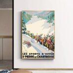 vintage poster br wintersport saint pierre de chartreuse